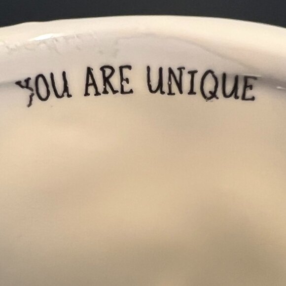 Tag UNICORN Pearl Iridescent YOU ARE UNIQUE Ceramic Cup / Mug / Planter - Picture 10 of 13